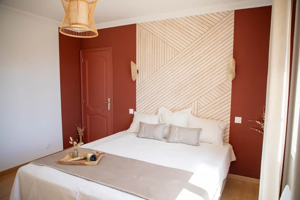 chambre décorée par la décoratrice d'intérieur, se déplaçant en Champagne Ardenne et Loire-Atlantique