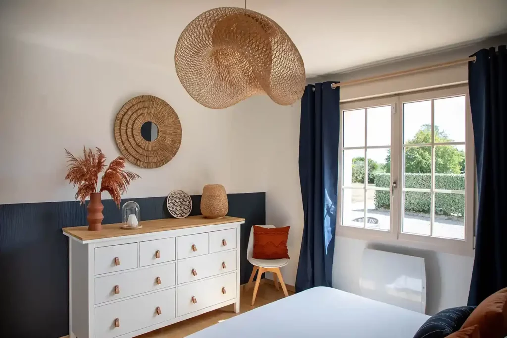 chambre bleue design intérieur