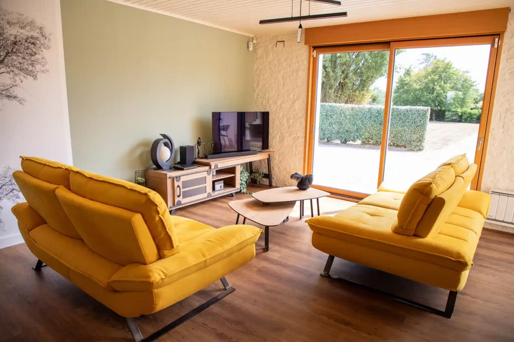 Salon redécoré décoration d'intérieur