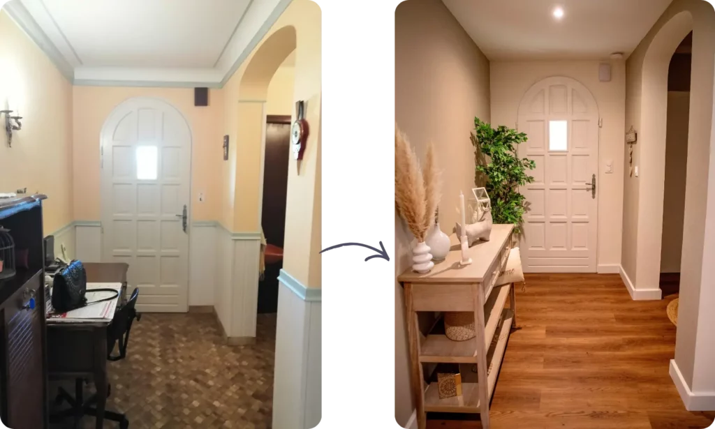 home staging entrée décoratrice intérieur pornic