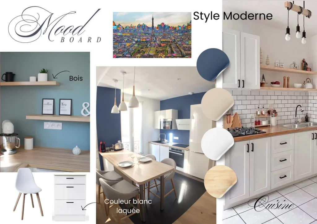 moodboard cuisine style moderne